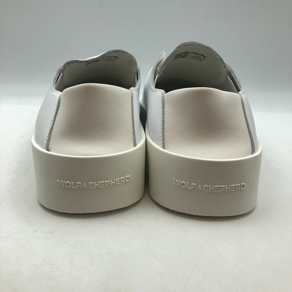 Wolf & Shepherd Cruise Ace Slip On Casual Sneakers Womens 8 White Leather NIB - Picture 9 of 11
